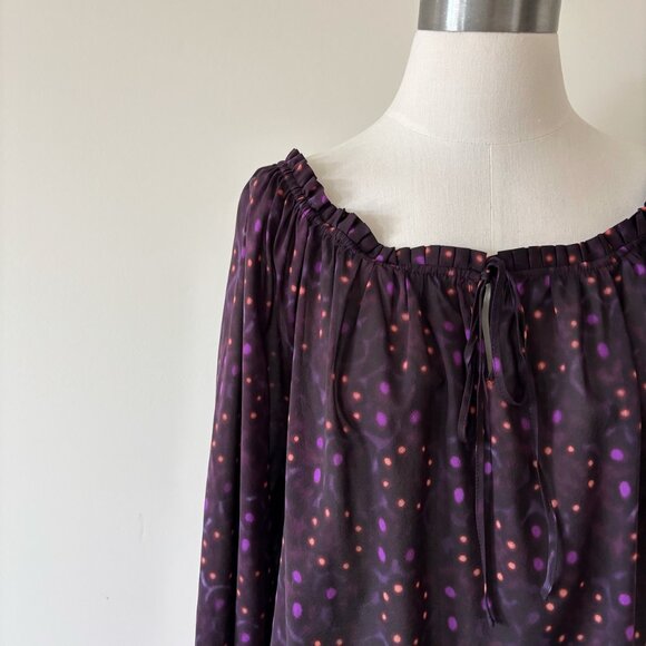 Alice + Olivia silk blouse silk shirt silk top purple - Picture 3 of 9